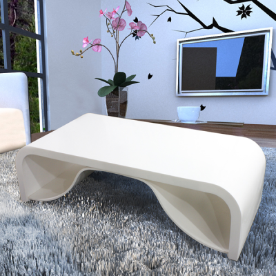 table basse en acrylique blanc