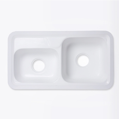 lavabo en surface solide blanc