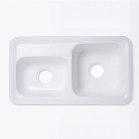lavabo en surface solide blanc