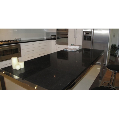comptoirs en quartz noir