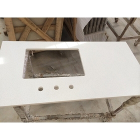 comptoirs de cuisine en quartz blanc