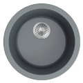 éviers de cuisine ronds en granit gris de petite taille 