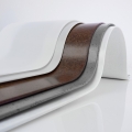 Surface solide en pierre artificielle acrylique blanche pure et pliable pour la décoration intérieure 