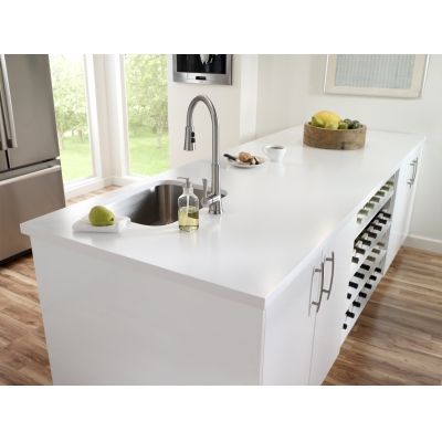 surface solide acrylique pure blanche