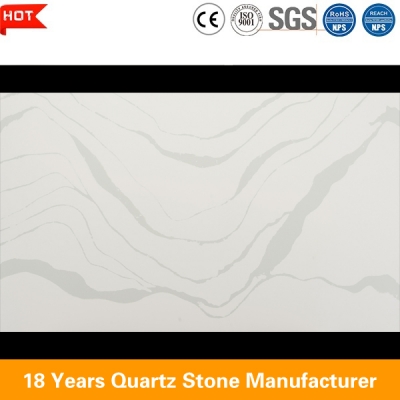 comptoir en pierre de quartz blanc scintillant
